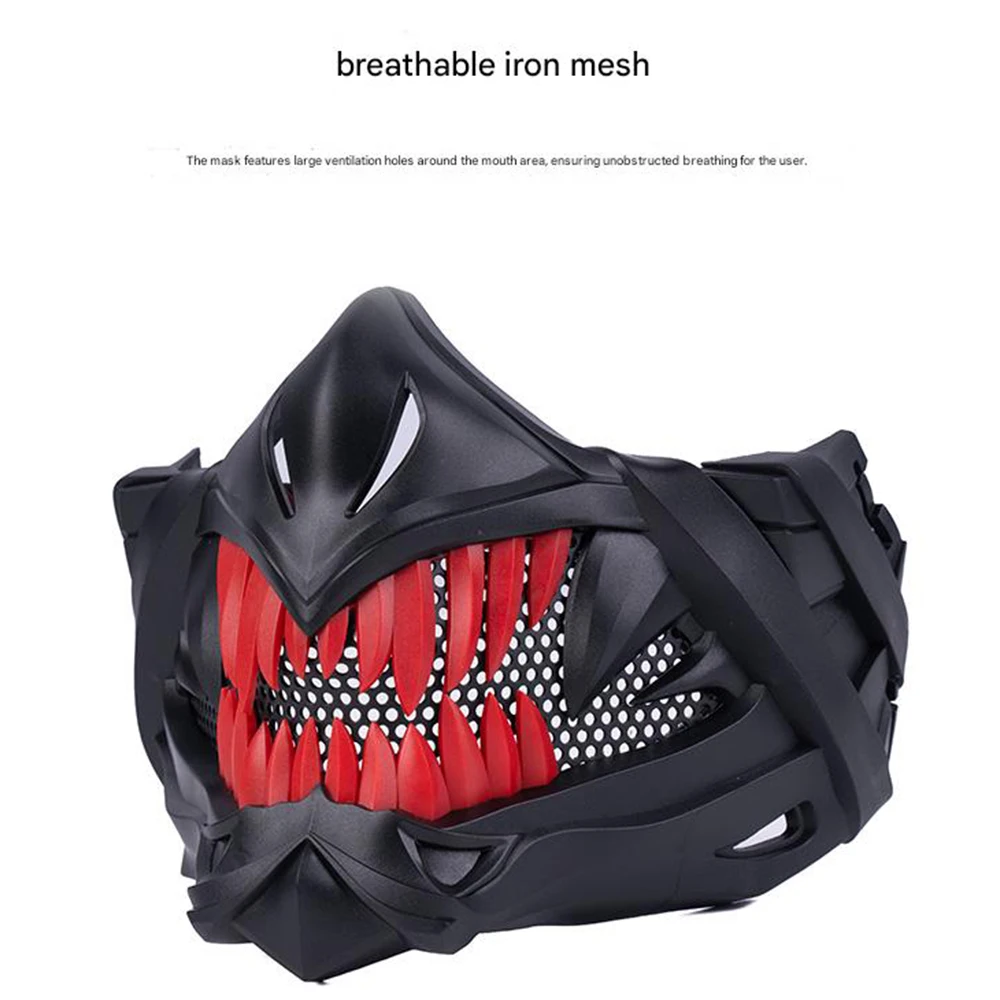 

Tactical Bat Mask Half Face Halloween Horror Mask Airsoft Adjustable Breathable Mesh Mask For Cosplay Party Paintball CS Hunting