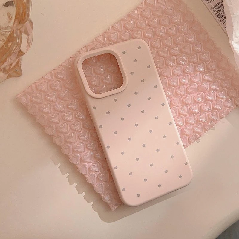 Simple Cute Love Heart Macron Case Compatible for IPhone 13 12 16 11 15 14 Pro Max XR XS Max X 16 15 Plus Leather Texture Case