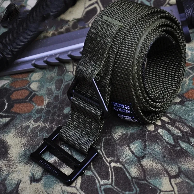 Outdoor tactical belt CQB men\'s canvas belts rappel rescue nylon belt