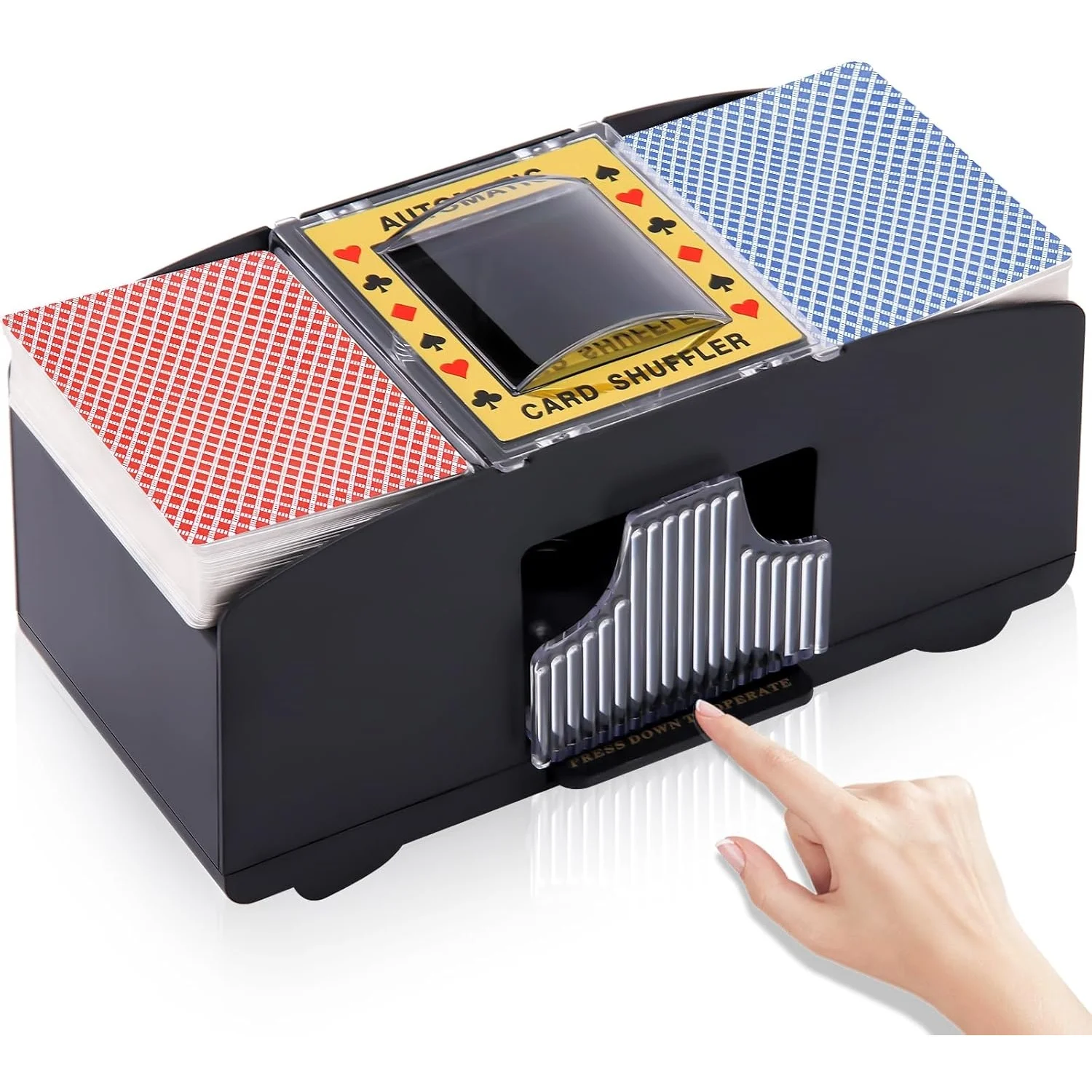 

Automatic Card Shuffler, Battery-Operated Electric Shuffler, Casino Card Game for Poker, Home Card Game, UNO, Texas Hold'em