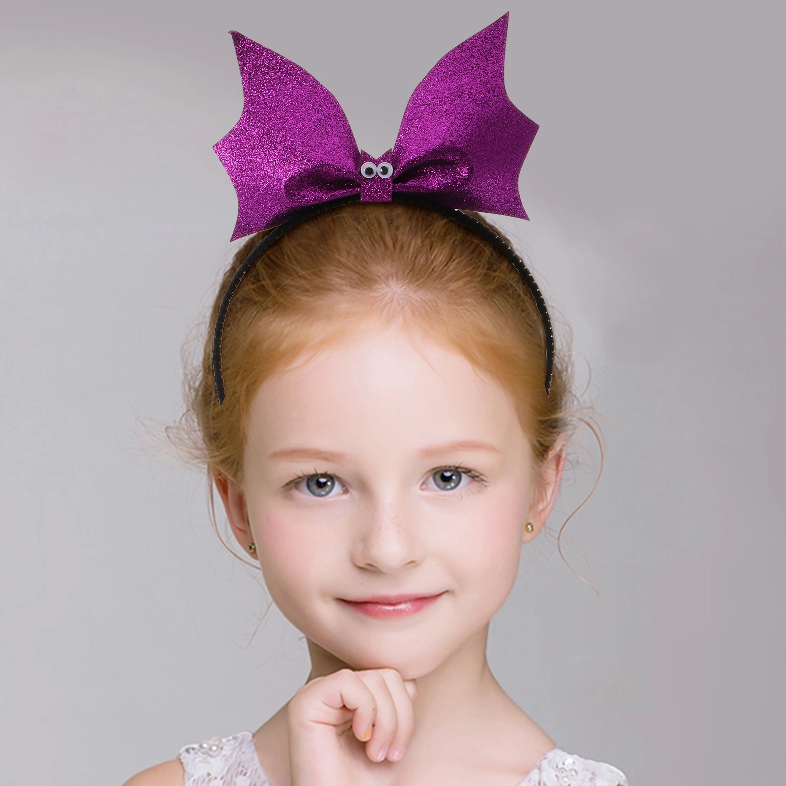 

Eye-Catching Sequin Bat Headbands Fun Hair Accessories for Kids Holiday Celebrations