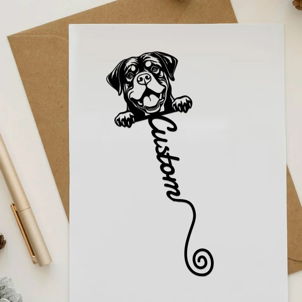 For Those Passionate about Rottweilers and Books! The Custom Rottweiler Bookmark, A Special Gift for Educators and Students