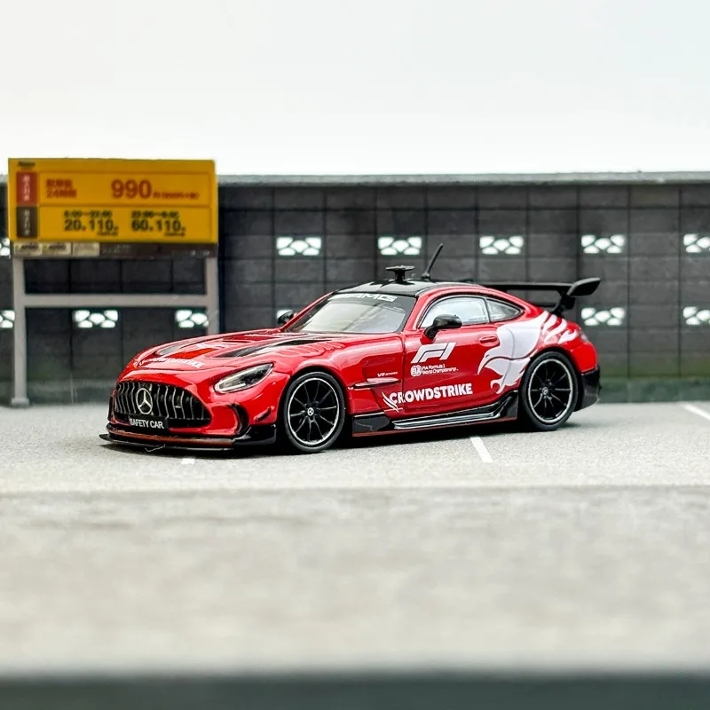 Diecast 1/64 Scale Mercedes Benz AMG GT Black Series Sports Car Model Alloy Benz AMG GT Safty Car Model Classic Collect Pieces