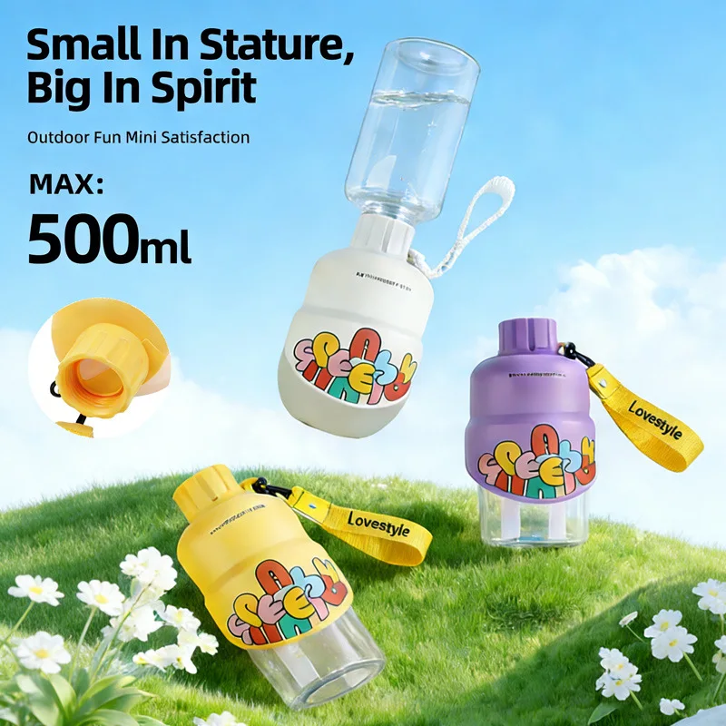 Botella agua portátil para perros con tazón 2 en 1 – Viajes y paseos - imagen 3