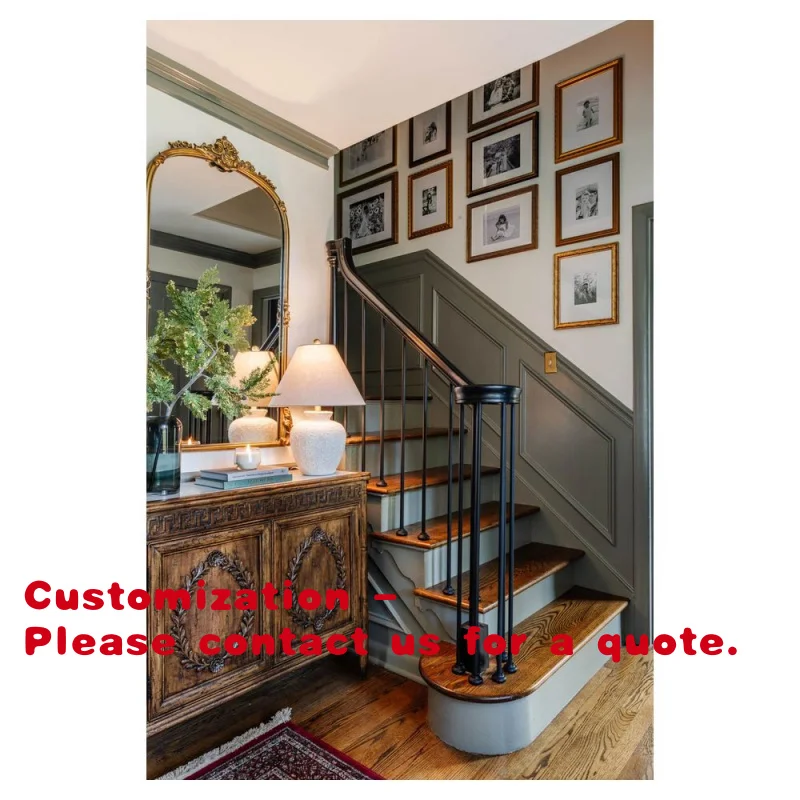 

Customize.Australia Luxury Customized Metal Top Selling Straight Staircase Wood Tread Structural Design Steel Straight Sta