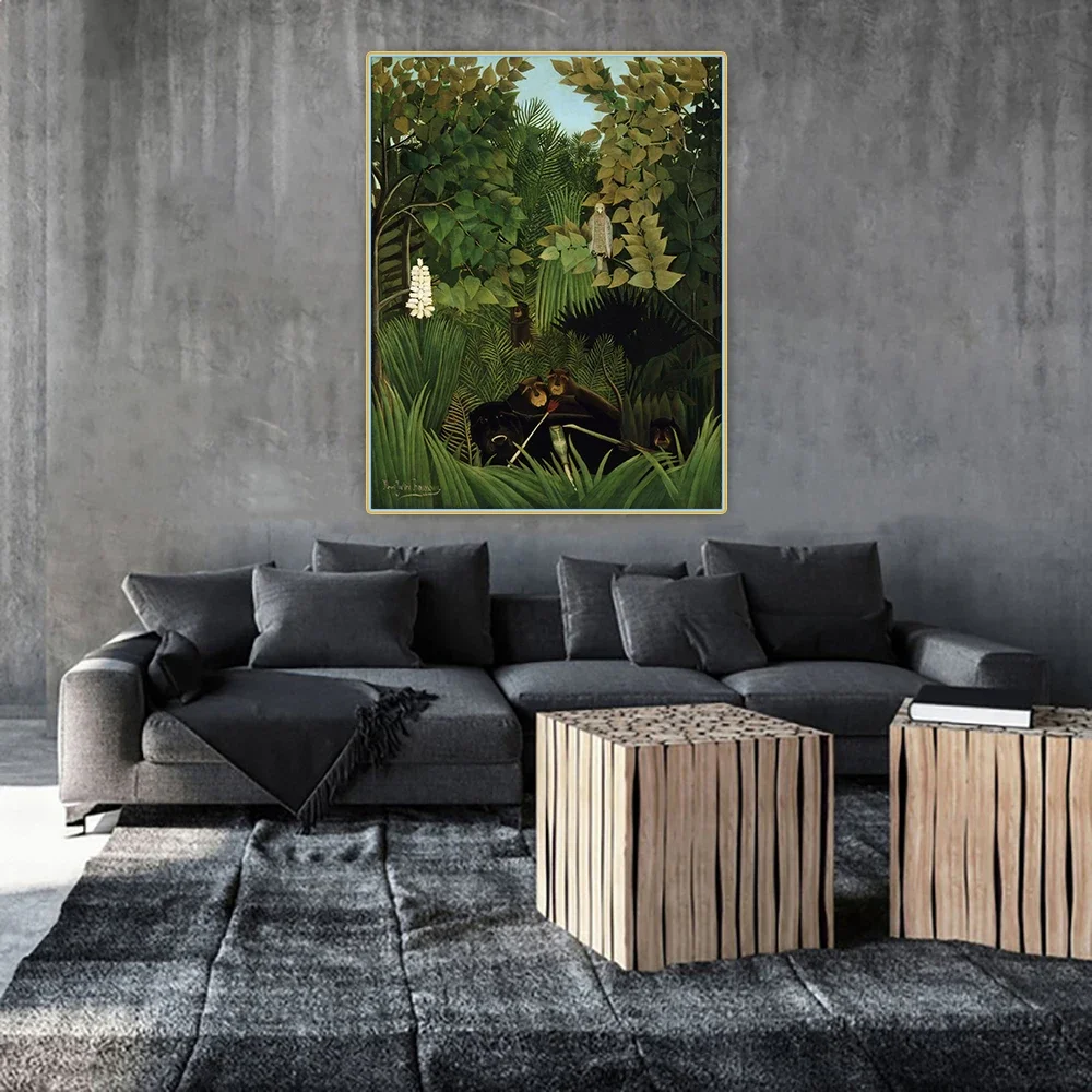 سيتون هنري روسو 《The Merry Jesters》 لوحة زيتية قماشية عمل فني ملصق صورة جدار خلفية ديكور ديكور المنزل