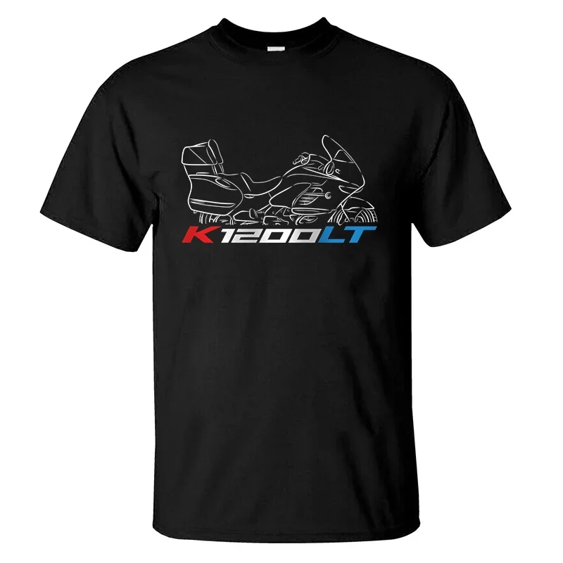 Camiseta Entusiasta de Motocicleta masculina, manga curta, 100% algodão, camiseta legal casual, gráfico, K1200LT, S-3XL, verão, 2024