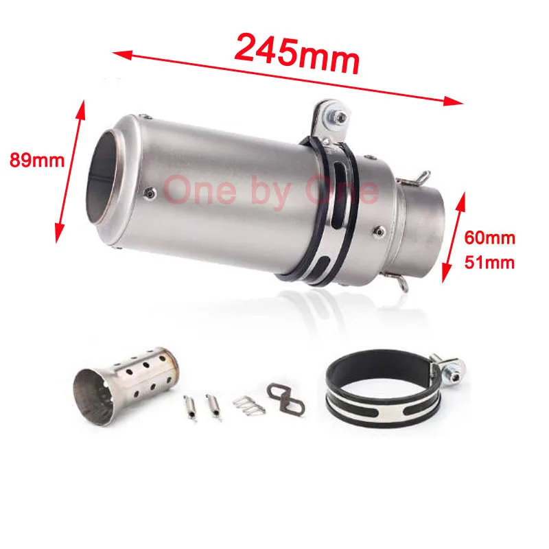 51mm 60mm Universal Motorcycle Exhaust sc Muffler Silencer Steel with DB Killer-project Z800 900 Z1000 CBR600 S1000RR MT07 MT09