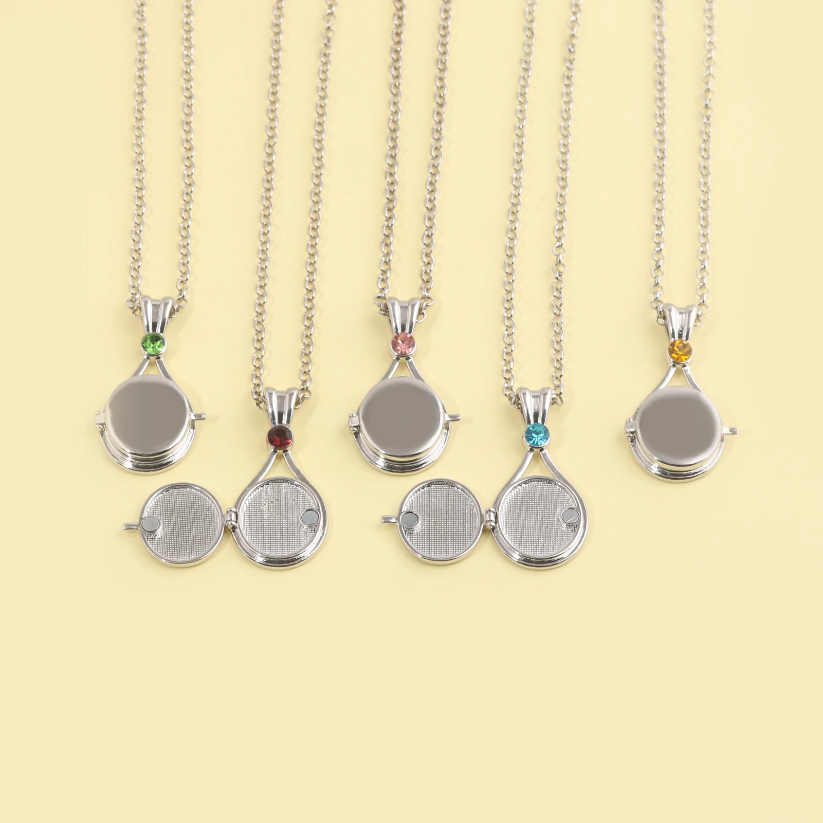 H2o Openable Metal Shell Pendant Necklace Silver Color with Crystal Mermaid Tv Movies Jewelry for Women Girls Cute Necklaces image 2