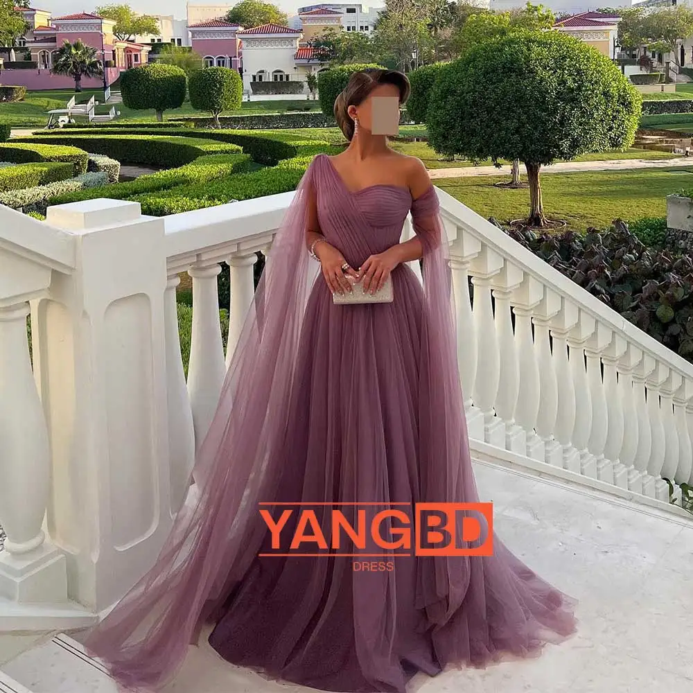 

YangBD Women's Evening Dresses A-Line Full Sleeves Summer New In Dresses Elegant Wedding Party Gowns Arab 2025