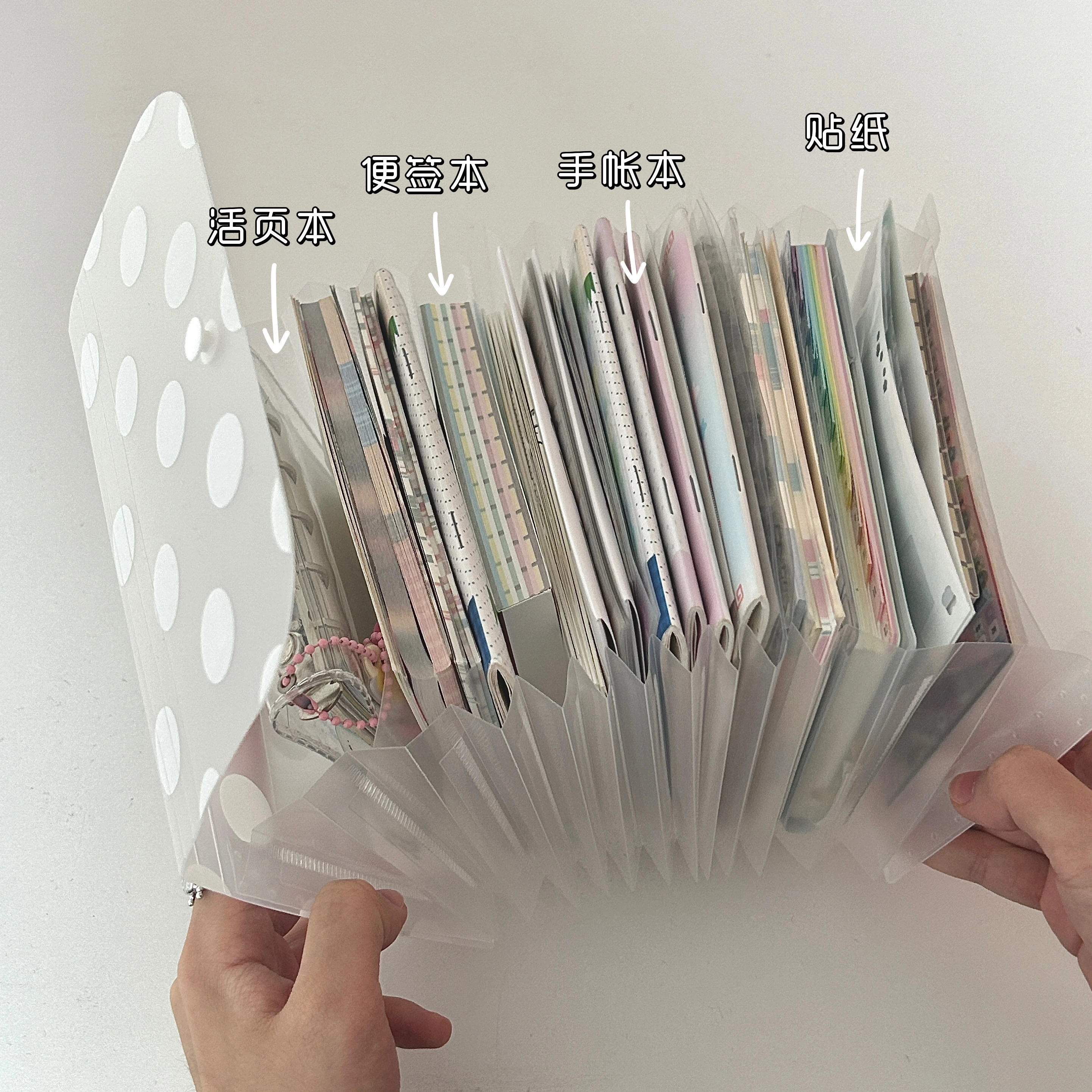 A6 Accordion Folder 12 Pockets Expanding File Organizer Large Capacity Storage Folder for Documents Cards Stickers Planner Acces - view 5