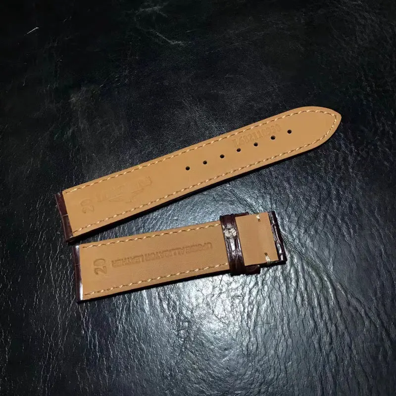 FUYIJIA Top Mississippi Alligator Strap Custom L-ongines Substitute Watchbands 14MM 15MM 19MM 20MM 21MM Genuine Crocodile Belt