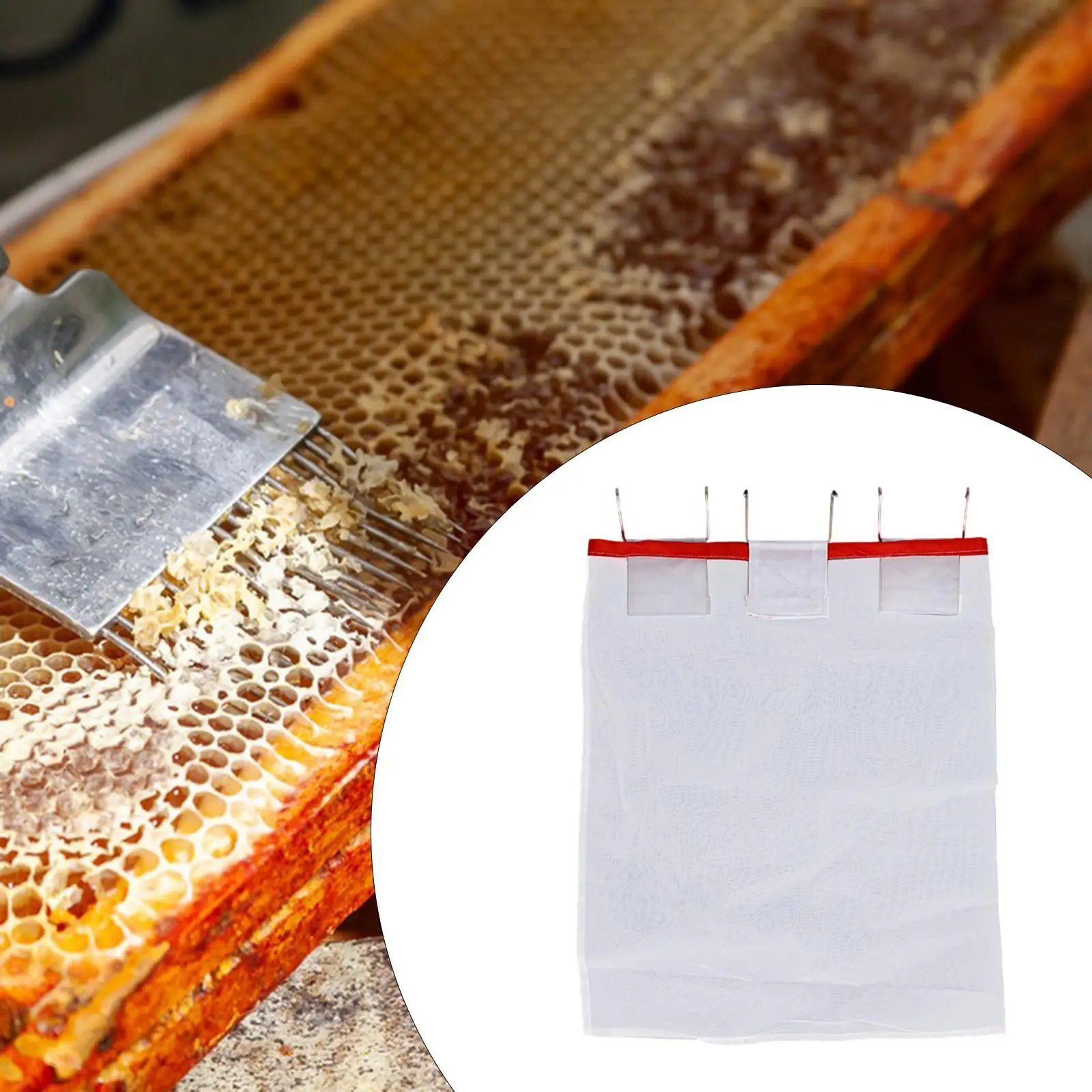 Honey Harvesting Nylon Strainer Mesh Bag Essential for Beekeeper Tools Reusable Filter for Honey Collection