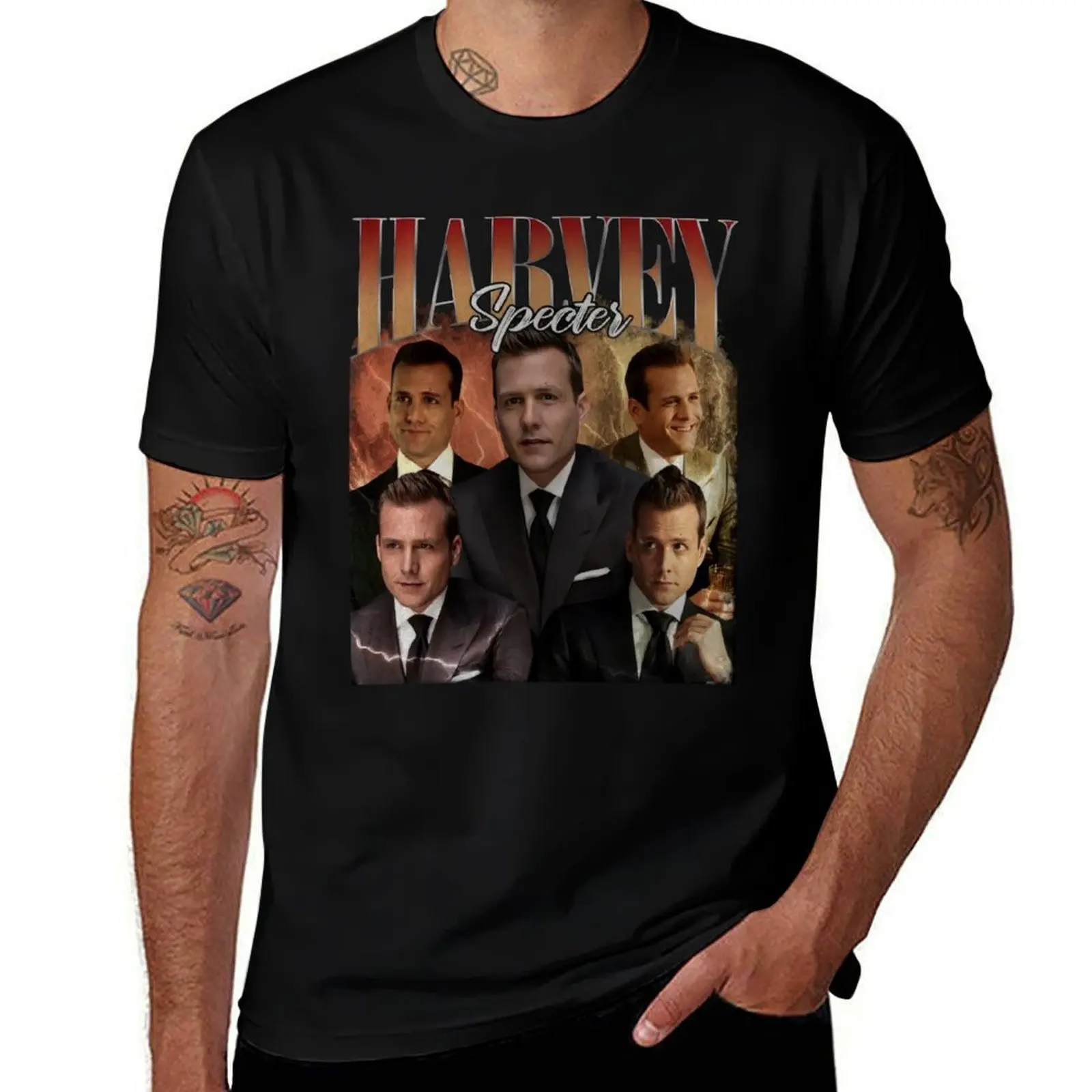 Retro Harvey Specter T-Shirt Work Duty Casual T-Shirt