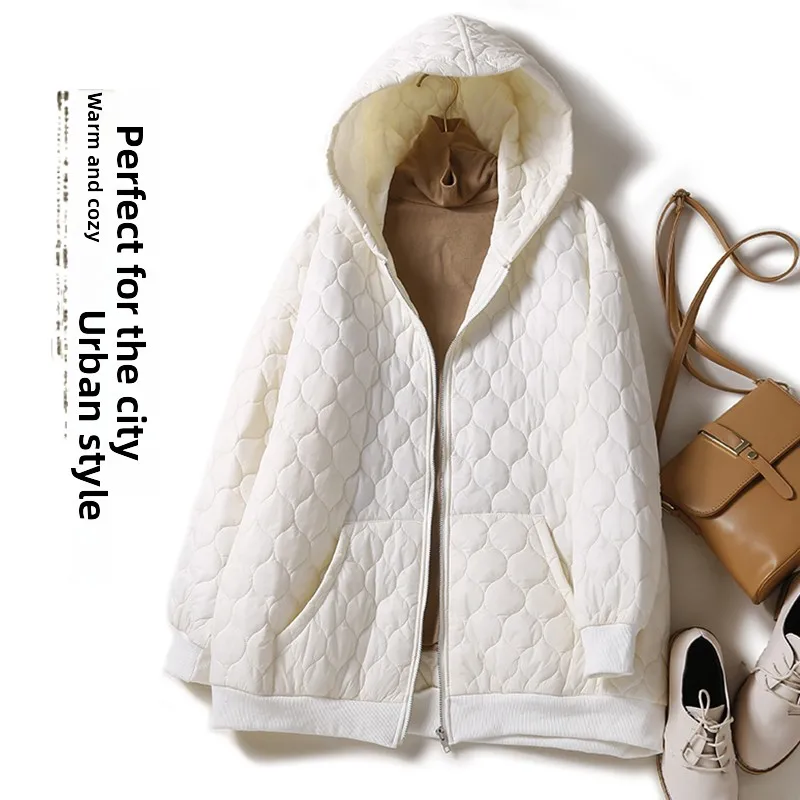 Dames donzen katoenen jaet winterjas met capuchon, hoge kwaliteit, comfortabele pasvorm, lange Sve ritssluiting, kleur