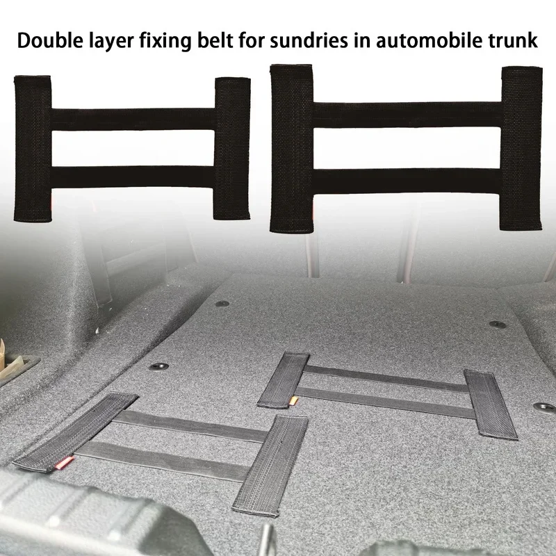 أحزمة ثابتة مرنة لصندوق السيارة ، منظم داخلي للسيارة قابل للتعديل ، تخزين طفاية ، شريط حزام تثبيت ، ملحقات السيارات #4