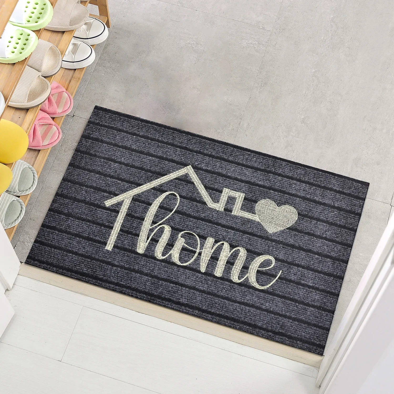 Seven-Stripe High-Quality Doors, Door-Rubbing Feet, Scraping Mud, Floor Mats, Kitchen Mats, Water-Absorbing, Non-Slip Carpet