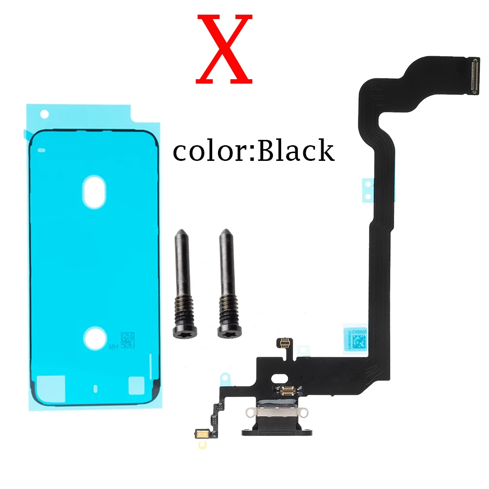 USB Port Charger Dock Connector Mic Charging Flex Cable For iPhone X XR XS Max  Dock Charging Flex