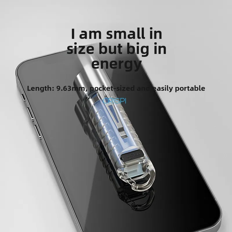 New LED Mini Strong Light Rechargeable Flashlight Ultra-Bright Multi-Function Keychain Outdoor Warning Home