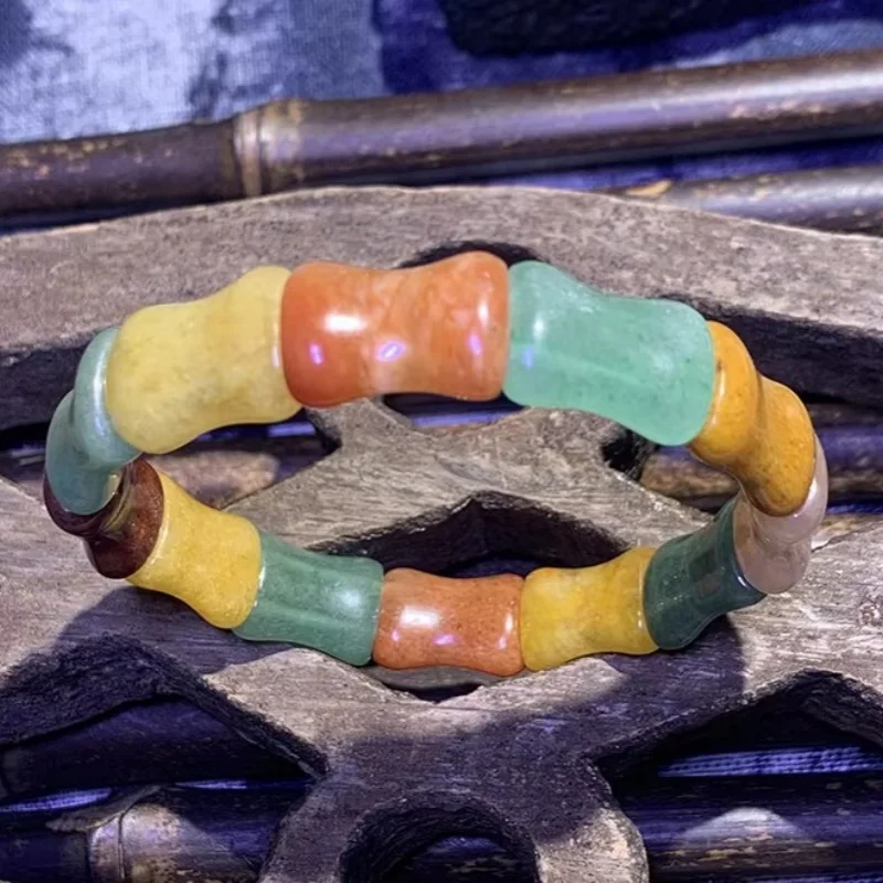 

Super Natural Jades Stone Beads Bracelet For Women Mix Colorful Gift Luxury Handmade Jewelry String Jewelr Accessories