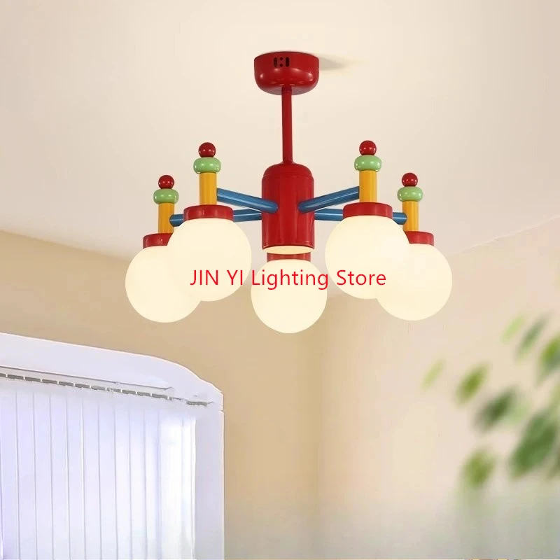 LED Chandeliers Children's Bedroom Study Lighting Home Accessories Eye Protection Parlor Including Light Bulbs