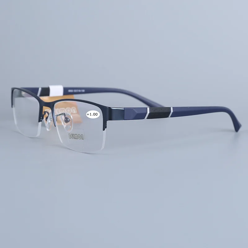 Gafas de presbicia de alta definición de lujo para hombre, gafas de visión de lejos antiluz azul, gafas de lectura con acabado de negocios de 0 a + 4,0