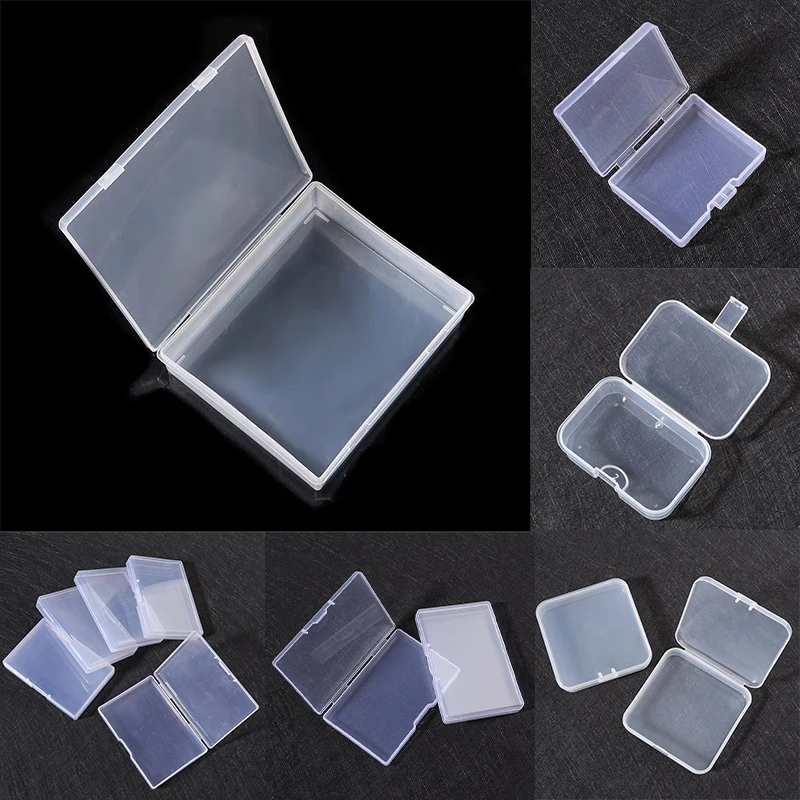 1Pcs Clear Storage Boxes Rectangle Plastic Case For Beads Earring Container Jewelry Accessories Packing Small Item Organizer