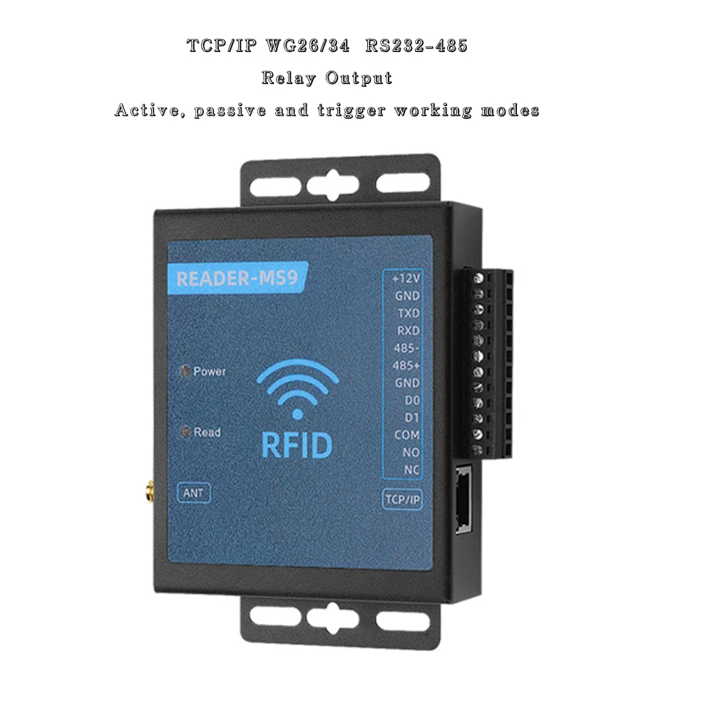 860-926mHz UHF RFID Reader Wg26/34 RS485 TCP/IP port module RFID UHF reader Win/Android SDK Relay for Access Control