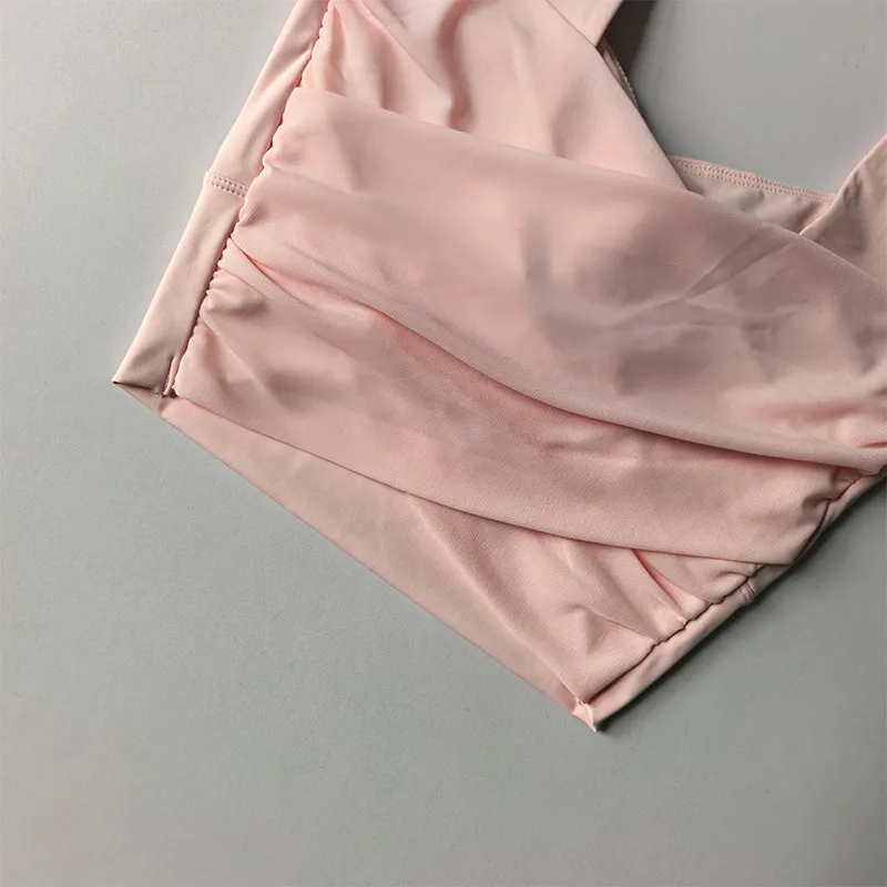 Damen Yoga Sporttops Mesh Beauty Back Schlankmachende Kurzarm-T-Shirts mit festen Cups für Pilates-Training und Fitness – Detail 13