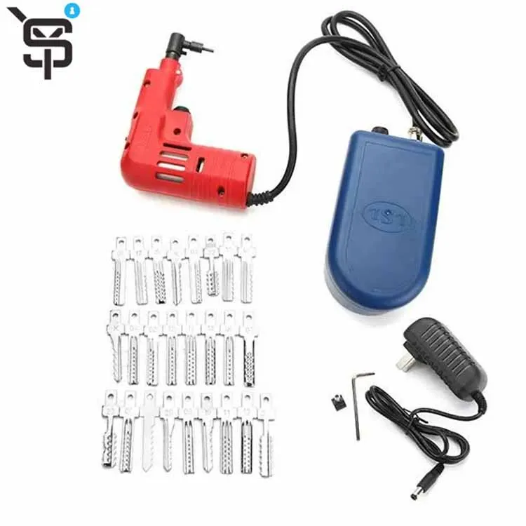 High quality Electric Lock Pick Gun 25 pins Lock Pick Tools Dimple Lock Bump Locksmith Tool Set YS100573