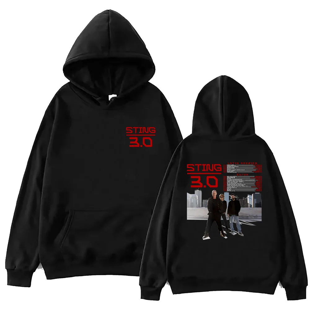 2025 Sting 3.0 Tour 2025 هوديي 2 الوجهين Harajuku البلوز القمم البلوز هدية المشجعين