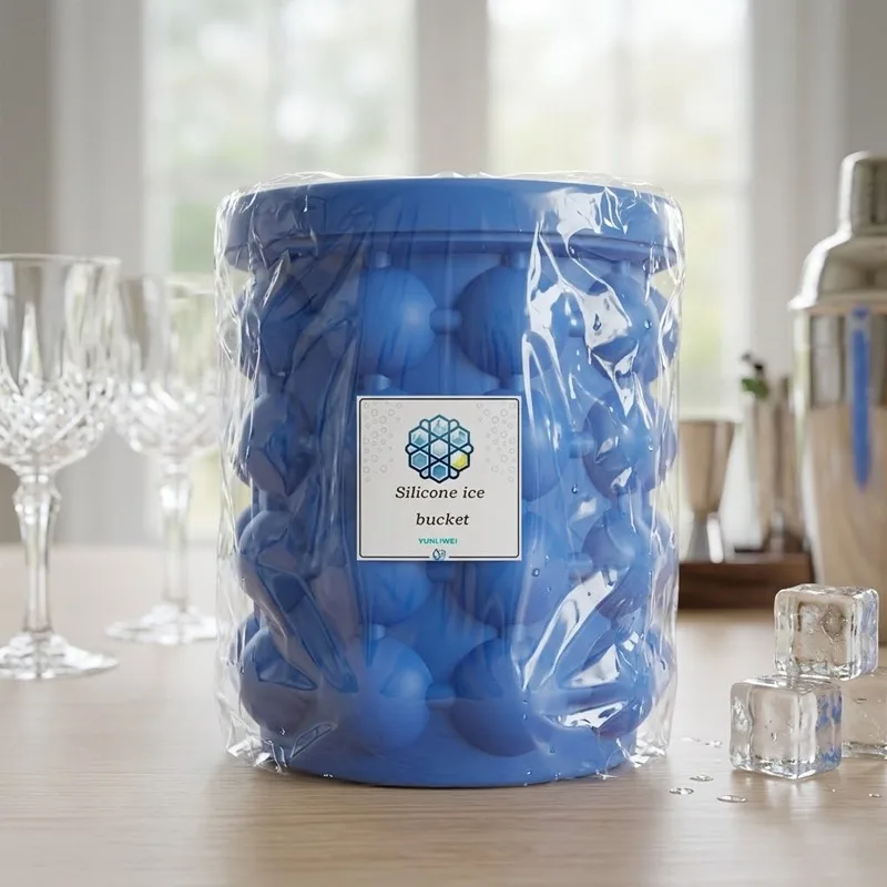 Yunliwei Silicone Ice Cube Maker Portable Bucket Wine Ice Cooler Beer Cabinet Space Saving Kitchen Tools Drinking Whiskey Freeze