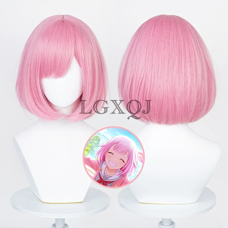 

In Stock Ootori Emu Wig Cosplay Aoyagi Toya Cosplay Wigs 34cm Pink Heat Resistant Hair + Wig Cap