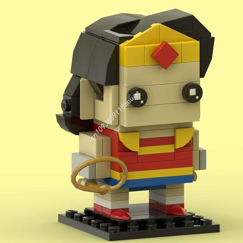 116pcs MOC Wonder Girl Brickheadz Building Blocks Christmas Gift Architectural structural mechanics toys Innovative STEM