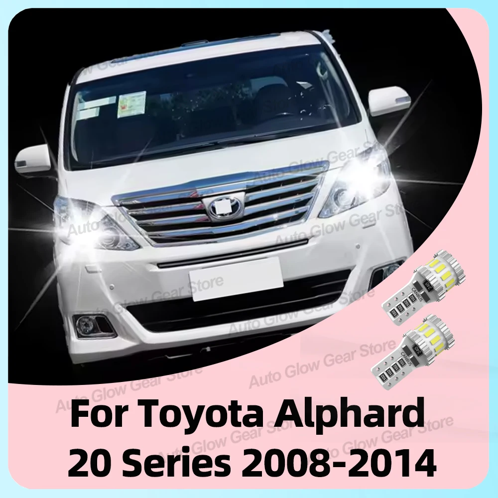 2x For Toyota Alphard 20 Series 2008 2009 2010 2011 2012 2013 2014 T10 Canbus Car LED Bulb Dome Trunk Lamp Parking Lights 6000K