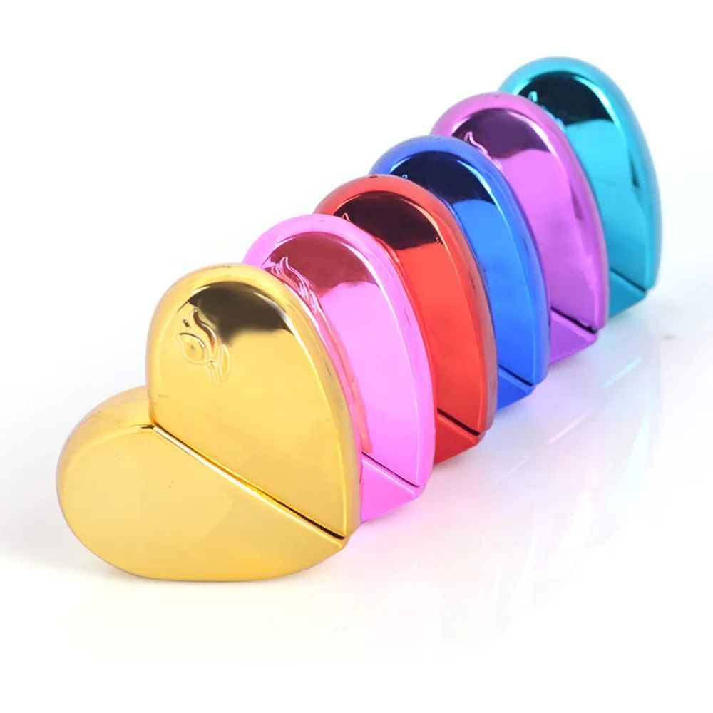 New 25ML Heart Shaped Refillable Perfume Atomizer Colorful Metallic Shell Fine Mist Spray Empty Cosmetic Travel Liquid Container