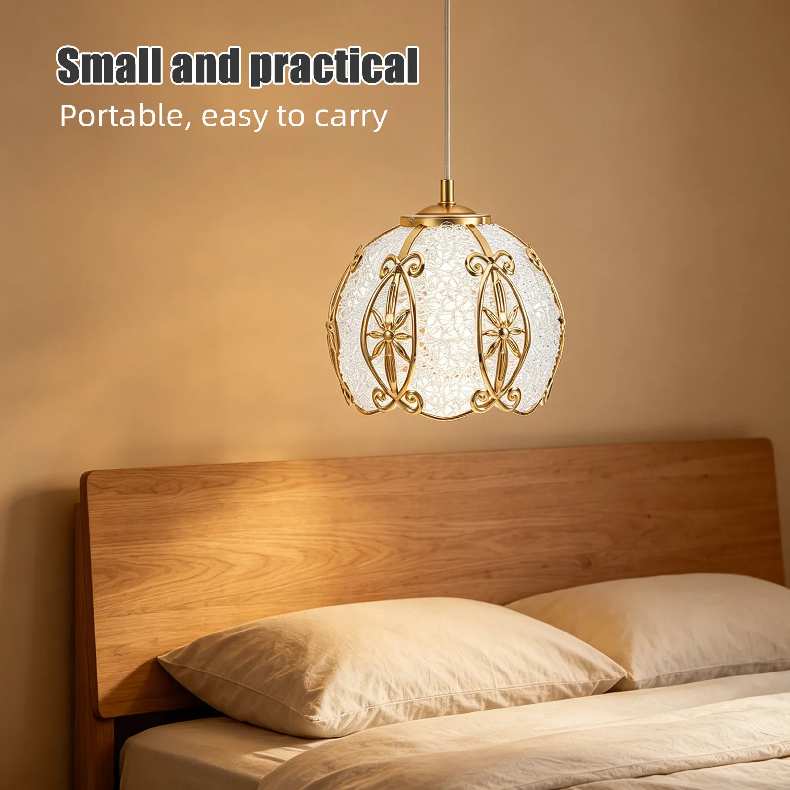 Mini Iron Art Lamp Shade Retro Eight-Petal Flower Pattern Frosted Light Cover for Indoor Hanging Decorative Lamp Shade E27