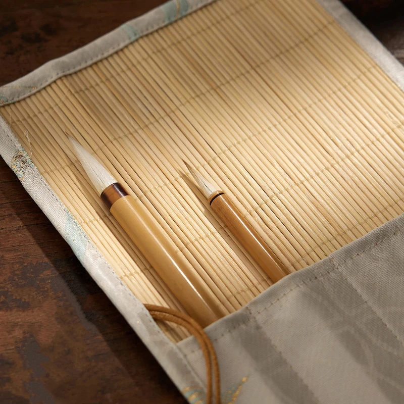 Bild 4: Chinesischer Stil Tuschepinsel-Rollvorhang, Kalligrafie-Stift-Aufbewahrungstaschen, tragbarer Künstlerpinselhalter, Kunst-, Schreib- und Zeichenzubehör
