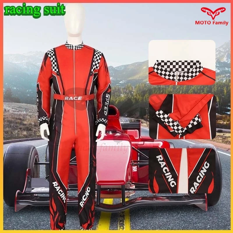 Racing suit cosplay costume off-road vehicle go-kart outdoor activities beach car parent-child onesie parent child karting suit
