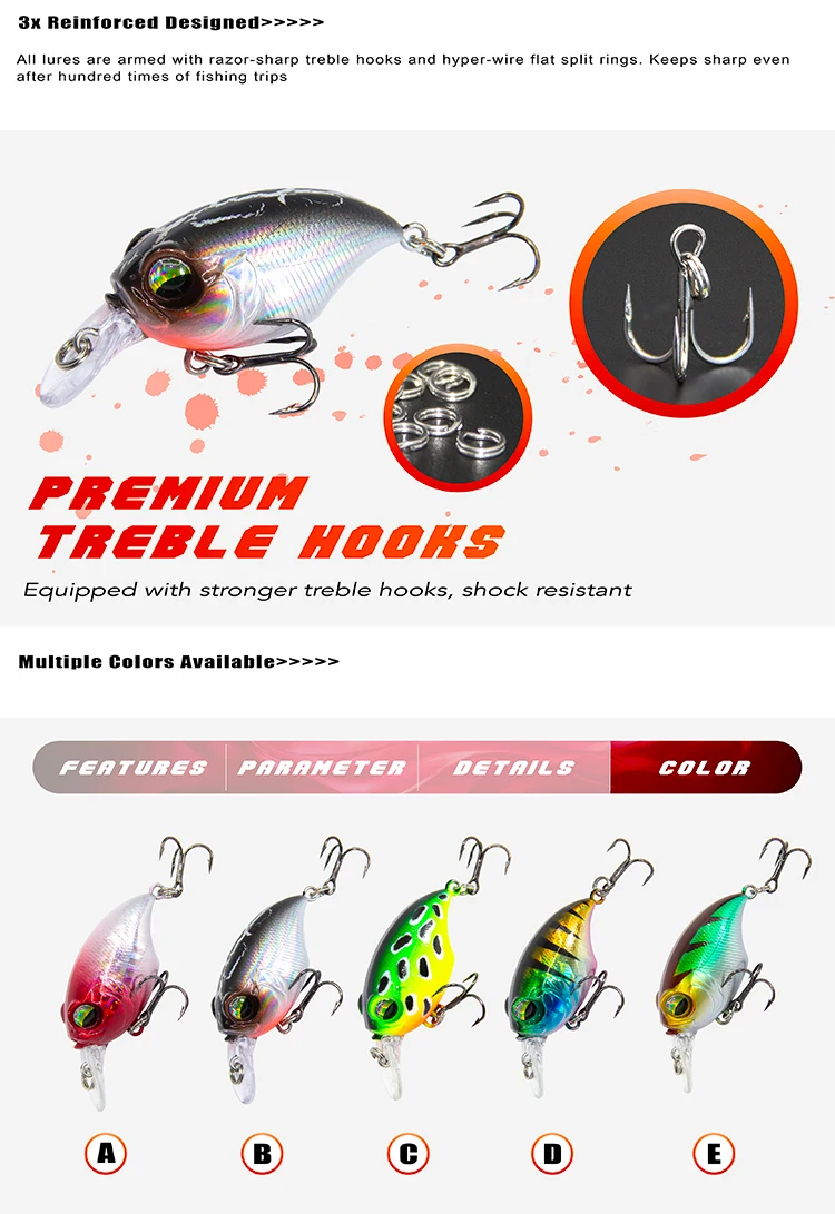 8g 4,2 cm Japanische Verrückte Wobbler Schwimmende Angelköder Minnow Swing Kurbel Harte Köder Sound Wobbler Für Bass Barsch Hecht Pesca – Detail 4