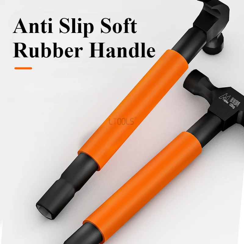 Hight Carbon Steel Aircondition Install Claw Hammer Shock Absorber Handle With Sleeve High Hardness Household Hammer Hand Tools