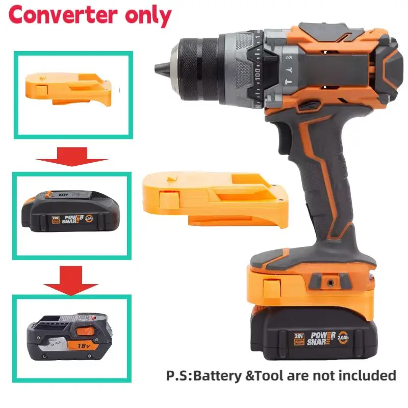 For Worx 20V 6PIN  Battery Adapter To For  Ridgid  For Aeg  18V Tools WA3578 WA3525 WA3575 WA3520 WA3512 WA3522 WA3544 WG151s