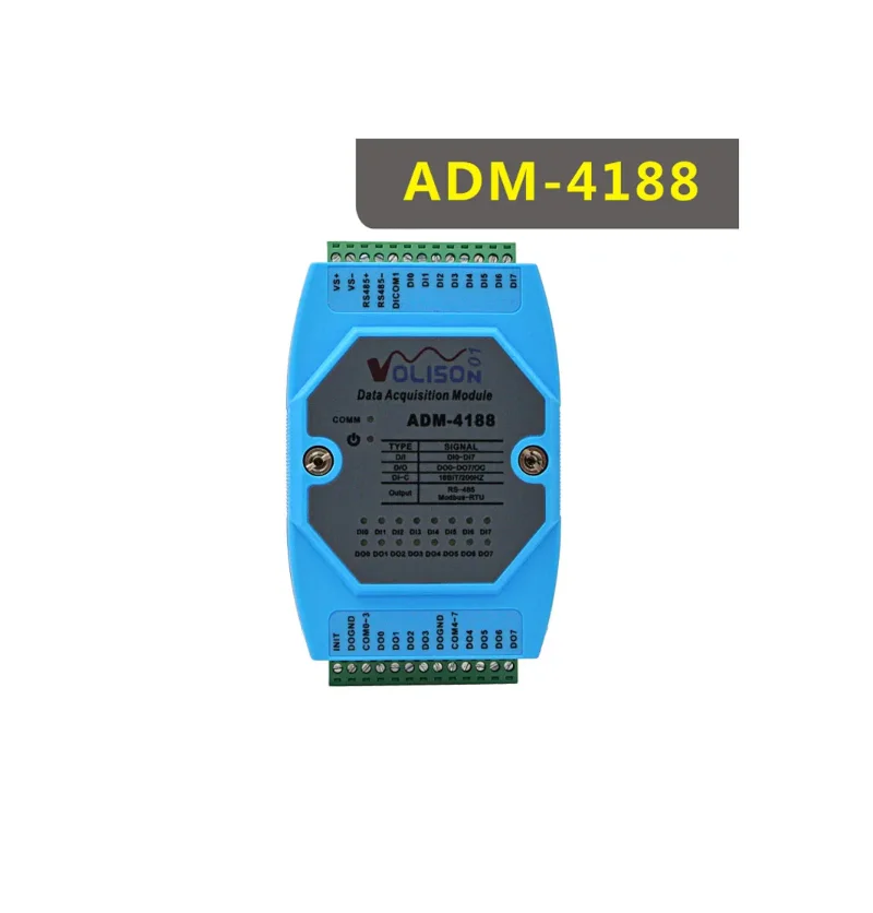 ADM-4188 8-канальный переключатель ввода/вывода 8DI/DO модуль сбора 485 modbus