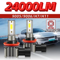 High Lumens Led Light Blubs Upgraded COB Chips Headlamps 6000K High&Low Beam Lamps Canbus Error Free 1 : 1 Design Plug-N-Play