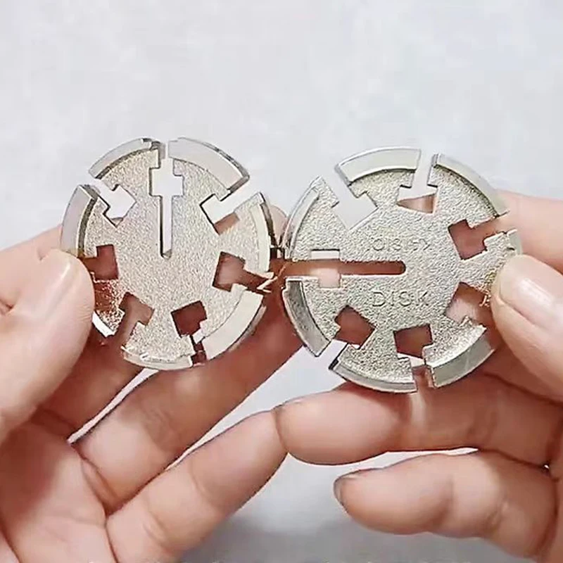 Magic IQ Games Mind Metal Puzzles Snowflake Brain Teasers for Adults Teens Kids Unlock Interlocking Educational Toys Gifts
