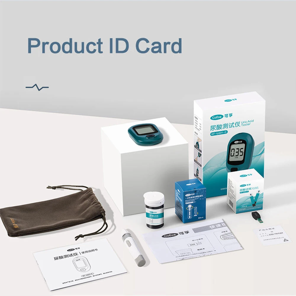 Cofoe Uric Acid Monitor with Test Strips And Lancets Needles For Home Uric Acid Measurement Of Gout Tester Device