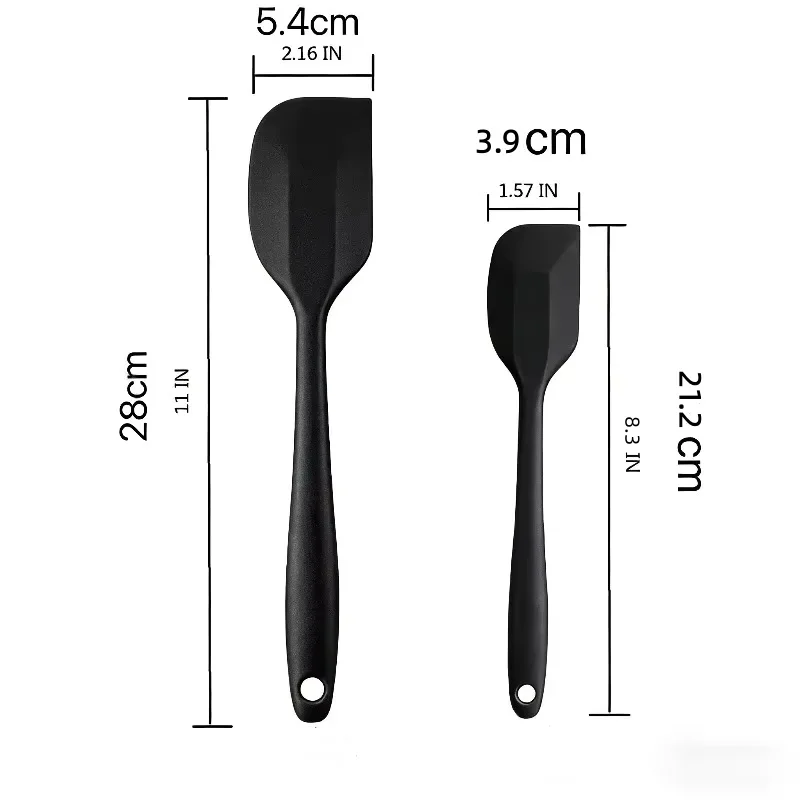 1pc 실리콘 스크레이퍼 고온 방지 통합 실리콘 스크레이퍼 크림 케이크 스무딩 나이프 베이킹 실리콘 스크레이퍼