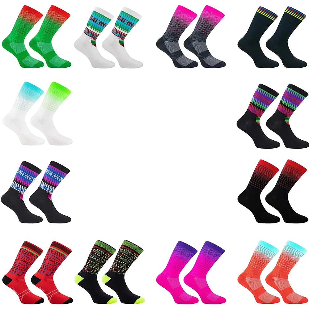

​Cycling Socks Breathable Moisture Wicking Quick Dry Unisex Sports Socks for Men Women Professional Cycling Accessories