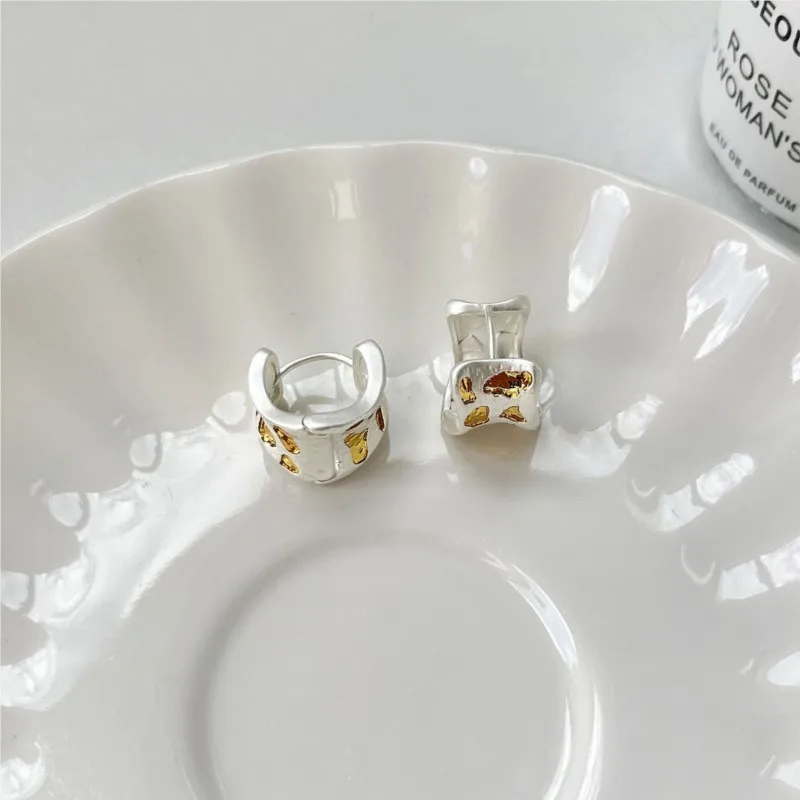 

Женские серьги Sam Panda из стерлингового серебра 925 пробы с лавовой глазурью, элегантный темпераментный тренд, минималистичные милые ювелирные изделия, подарок, Прямая поставка