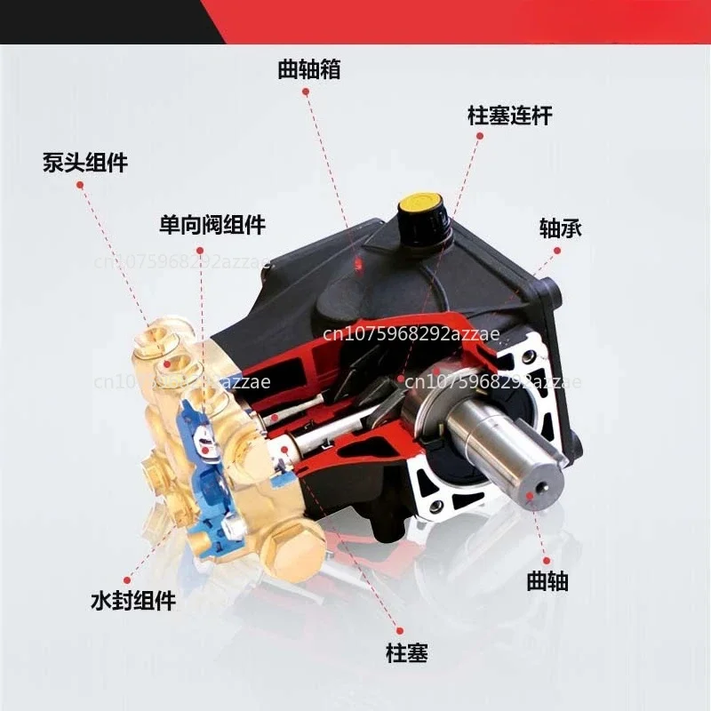 Ar rc 14.16c high-pressure washer pump head with motor - ceramic piston pump for pressure washers